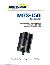 Bacharach MGS-150 Installation And Operation Manual