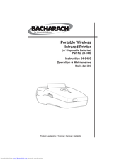 Bacharach Portable Wireless Infrared Printer Operation & Maintenance Instructions Manual