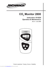 Bacharach CO2 Monitor 2800 Instruction