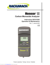 Bacharach Monoxor III Operating & Maintenance Instructions