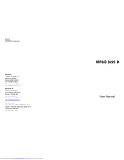Barco MFGD 3220 D User Manual