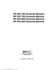 HP FAX-900 User Manual
