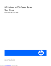 HP ProLiant ML150 G6 User Manual