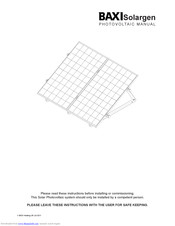 Baxi Solargen PHOTOVOLTAIC Manual