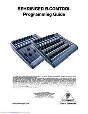Behringer B-CONTROL Programming Manual