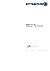 Beyerdynamic Headzone PRO XT Operating Instructions Manual