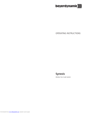 Beyerdynamic Synexis TS2 Operating Instructions Manual