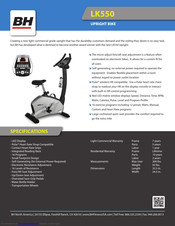 BH FITNESS LK550 Specification