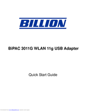 Billion BiPAC 3011G Quick Start Manual
