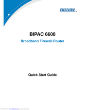 Billion BIPAC 6600 Quick Start Manual