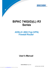 Billion BiPAC 7402(G)(L) R3 Series User Manual