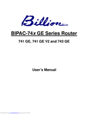 Billion BIPAC-74x GE Series User Manual