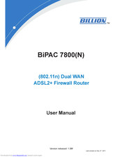 Billion BiPAC 7800(N) User Manual
