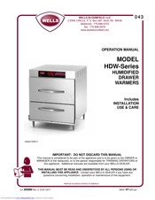 Wells HDW-Series Operation Manual
