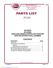 Wells WV-2HFG Parts List