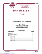 Wells WG2424G Parts List