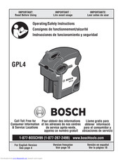 Bosch GPL4 Operating/Safety Instructions Manual