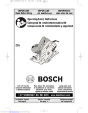 Bosch CS5 Operating/Safety Instructions Manual