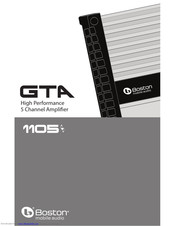 Boston Acoustics GTA 1105 Installation Manual