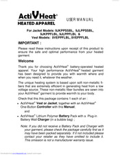 ActiVHeat HEATED APPAREL User Manual