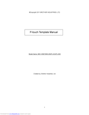 Brother P-touch MW-145BT Template Manual