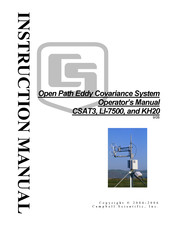 Campbell Open Path Eddy Covariance System Instruction Manual