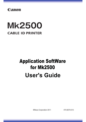 Canon Mk2500 User Manual