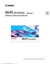 Canon DV-PC Software Instruction Manual