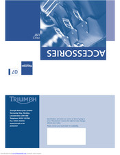 Triumph ACCESORIES 2007 Price List