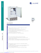 U-Line WH95TP Features And Specifications