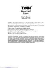 TYAN Tiger 230T S2507T User Manual
