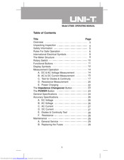 UNI-T UT90B Operating Manual