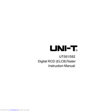 UNI-T UT581 Instruction Manual