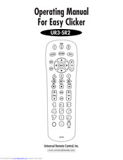 Universal Remote Control Easy Clicker UR3-SR2 Operating Manual