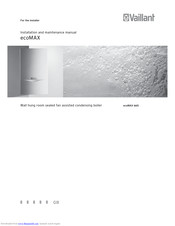 Vaillant ecoMAX 665 Installation And Maintenance Manual