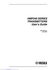 Vaisala HMP240 SERIES User Manual