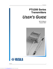 Vaisala PTU200 Series User Manual