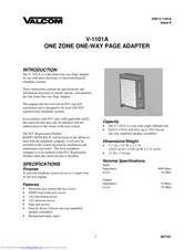 Valcom V-1101A Manual