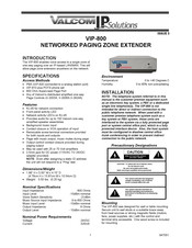 Valcom IP Solutions VIP-800 User Manual