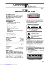 Valcom IP Solutions VIP-820 User Manual