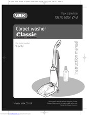 Vax Classic V-024U Instruction Manual
