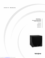 Velodyne EQ-Max8 User Manual
