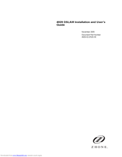 Zhone 4929 DSLAM Installation And User Manual