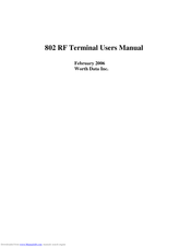 Worth Data 802 RF User Manual