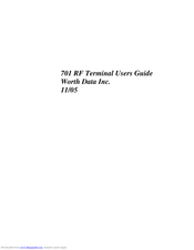 Worth Data 701 RF User Manual