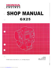 Honda GX25 Shop Manual