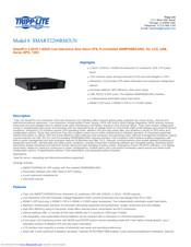 Tripp Lite SMART2200RM2UN Features And Specifications