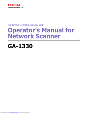 Toshiba GA-1330 Operator's Manual