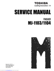 Toshiba MJ-1103 Service Manual