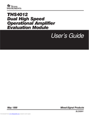 Texas Instruments THS4012 User Manual